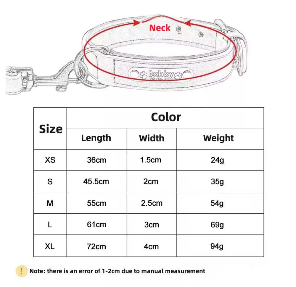 PU Leather Eco-Friendly Dog Collar Hook Loop Closure Modern