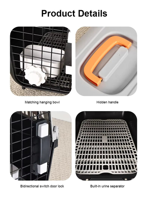 New Design Airline Approved Luxury Pet air  Plastic Dog Cat Cage Pet Carriers for Travel