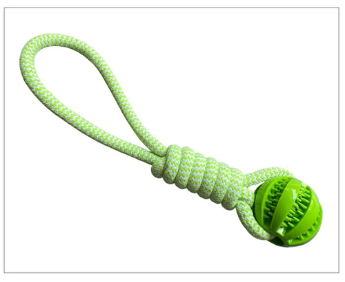 Bite Resistant Dog Rope TPR Toy Pet Interactive Knot Design Dog Chew Rope Teething Toy Pet Cotton Rope