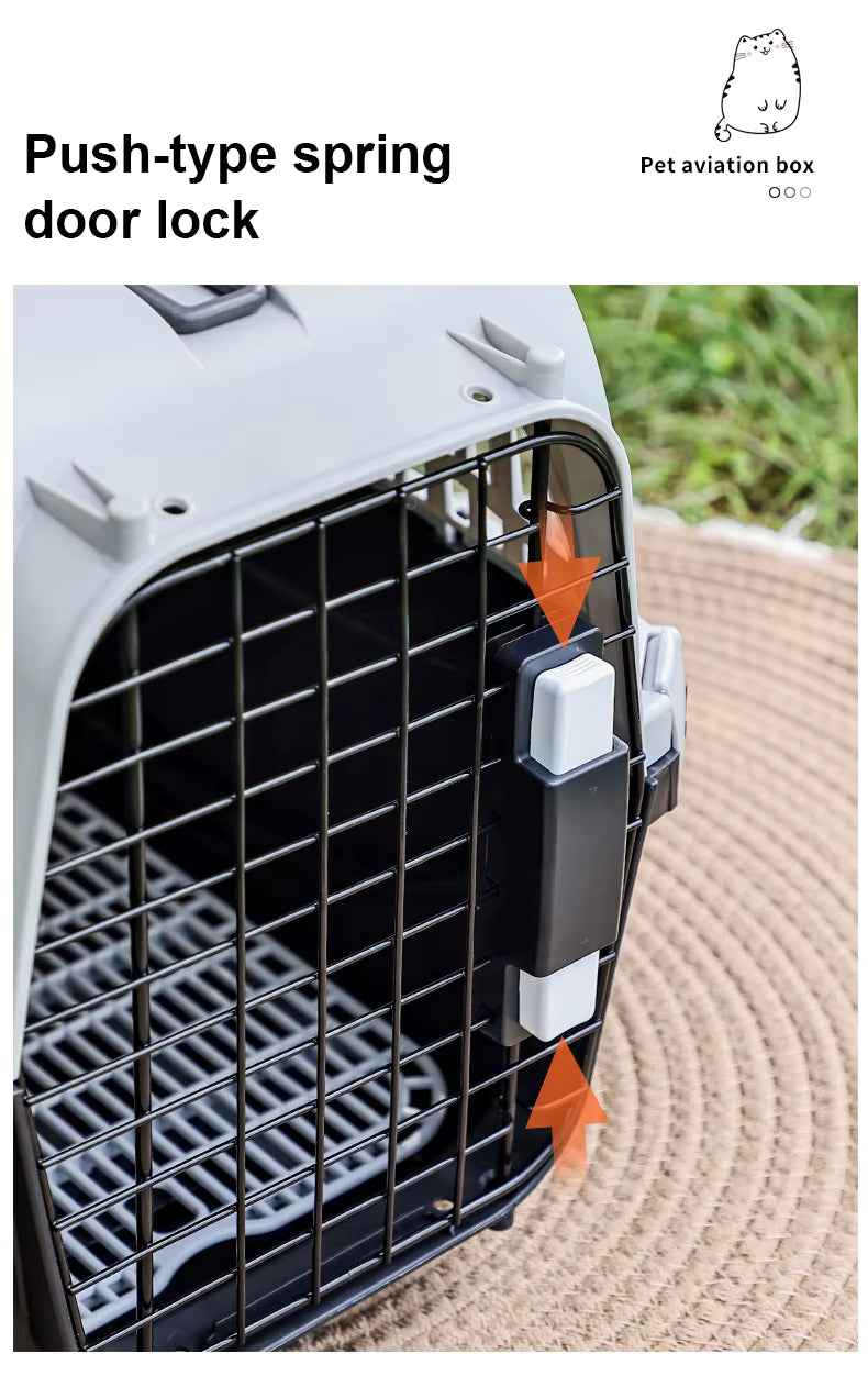 New Design Airline Approved Luxury Pet air  Plastic Dog Cat Cage Pet Carriers for Travel
